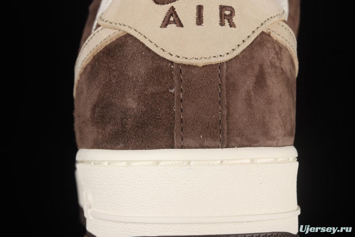 NIKE Air Force 1x07 Low mocha color matching low-top casual board shoes NT9988-218