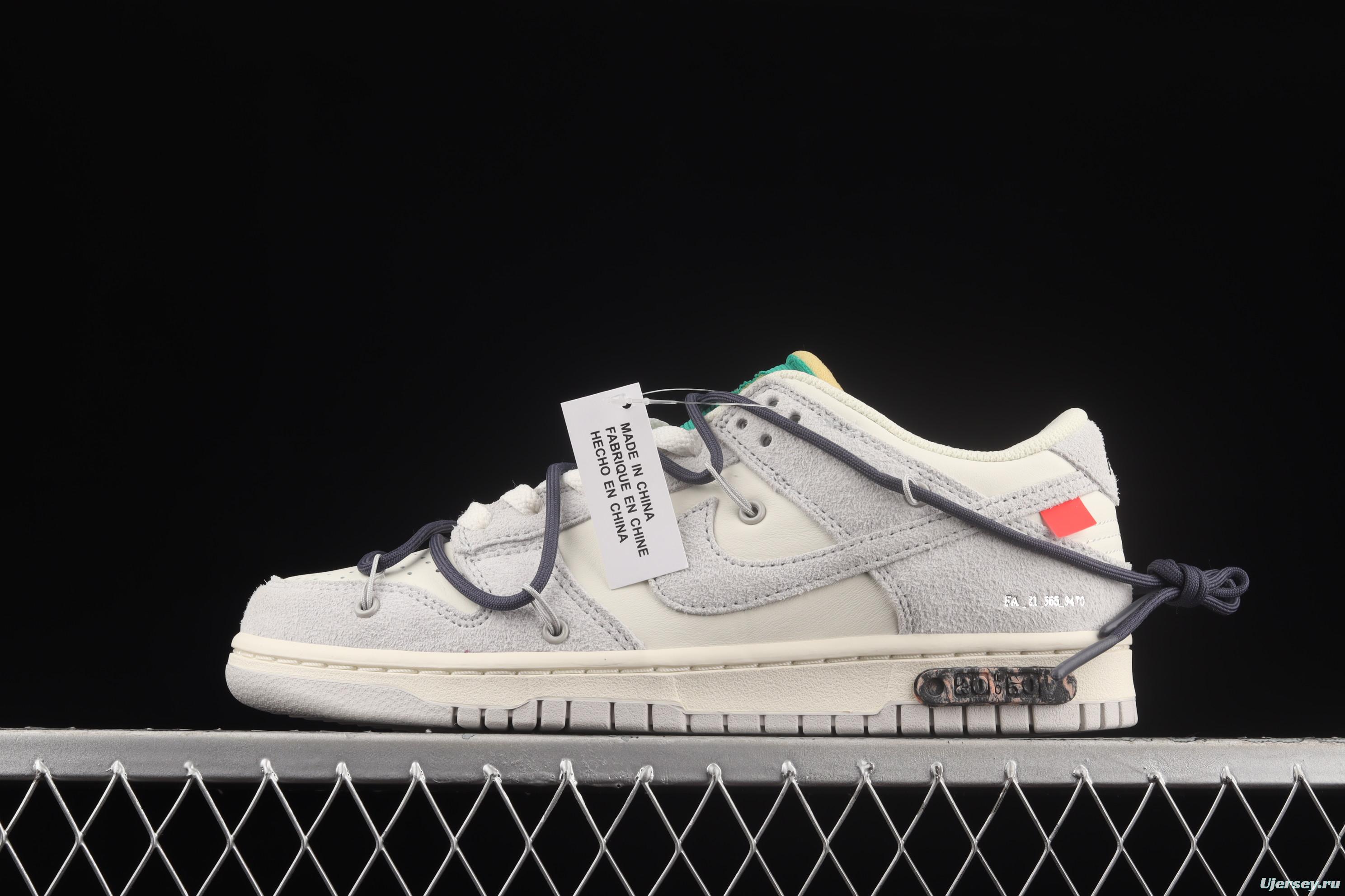 OFF-White x NIKE DUNK Low OW suede SB buckle rebound fashion casual board shoes DJ0950-115