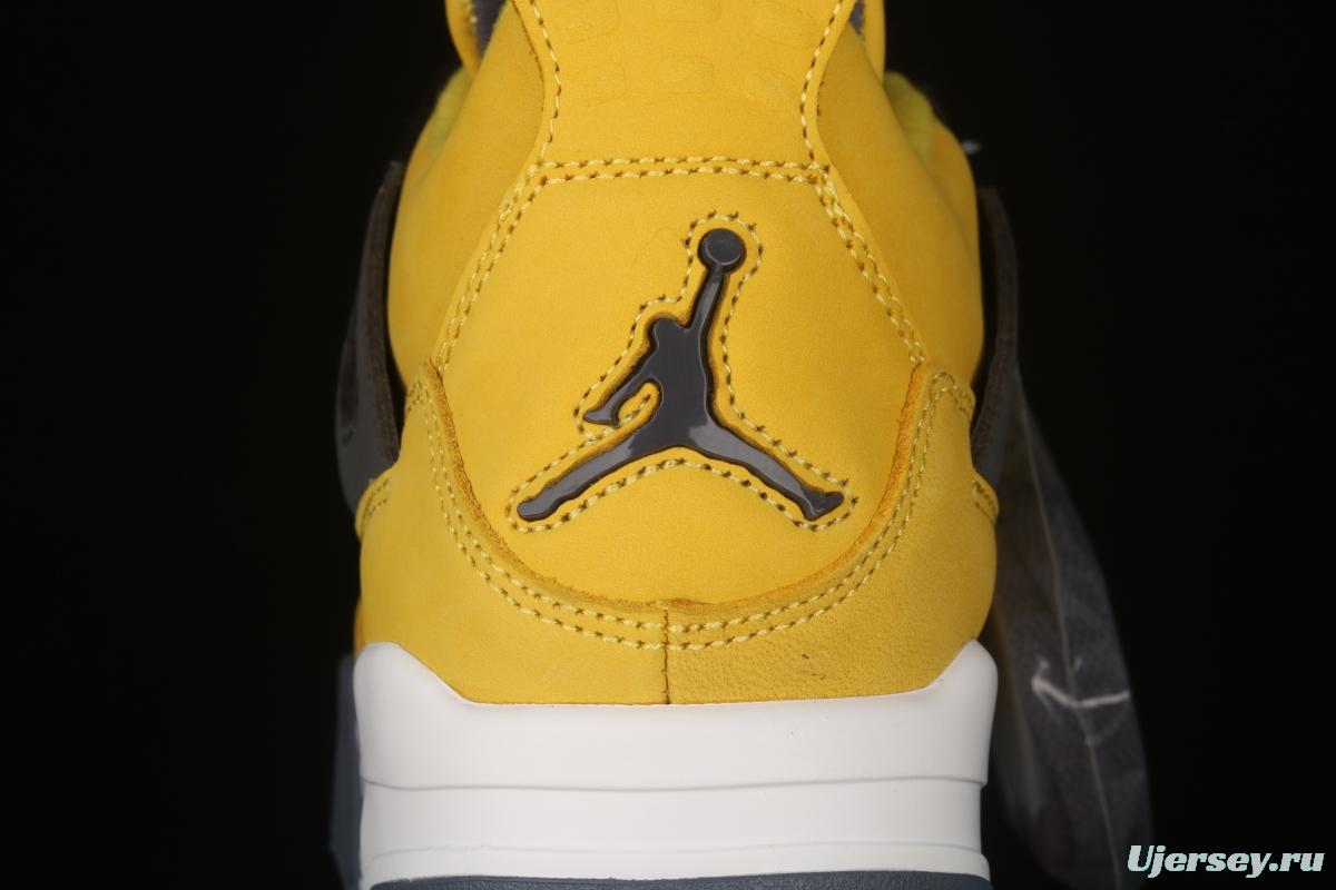 Air Jordan 4 Lightning duplicates white and yellow electric letter CT8527-700