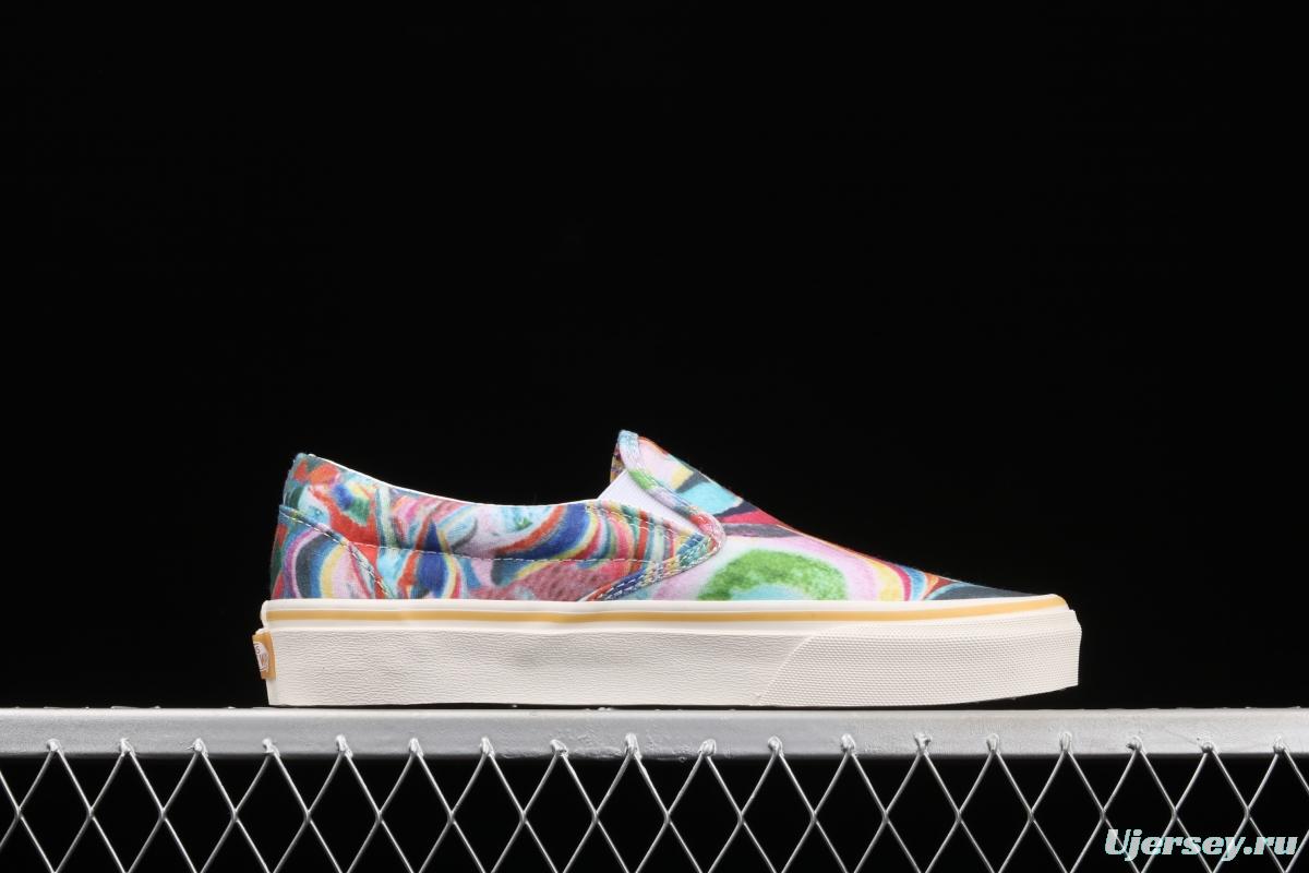 Vans Authentic SF color printing color sole environmental protection lazy man canvas board shoes VN0A3MU646B