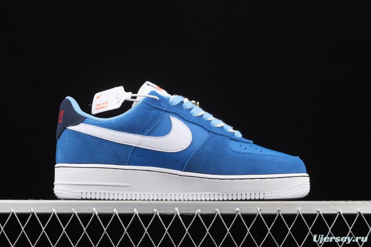 NIKE Air Force 11407 Low sky blue electric embroidery hook low-top casual board shoes DB3597-400