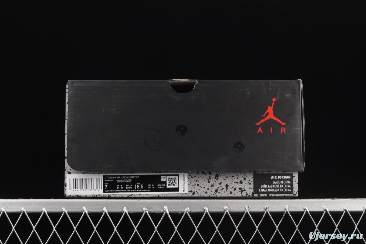 Air Jordan 6 Electric Green black and green CT8529-003