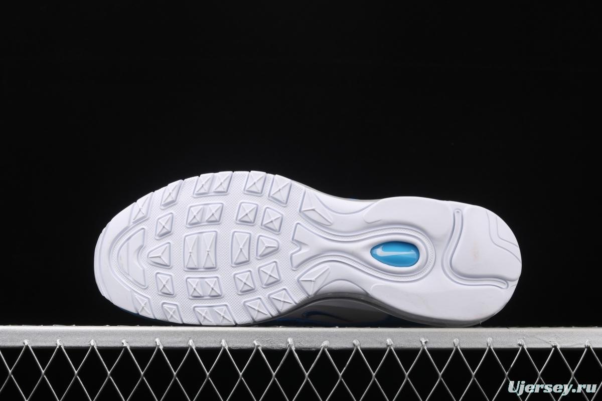 NIKE Air Max 97 Essential White Blue simple White Blue 3M reflective bullet Air cushion running shoes BV1982-101