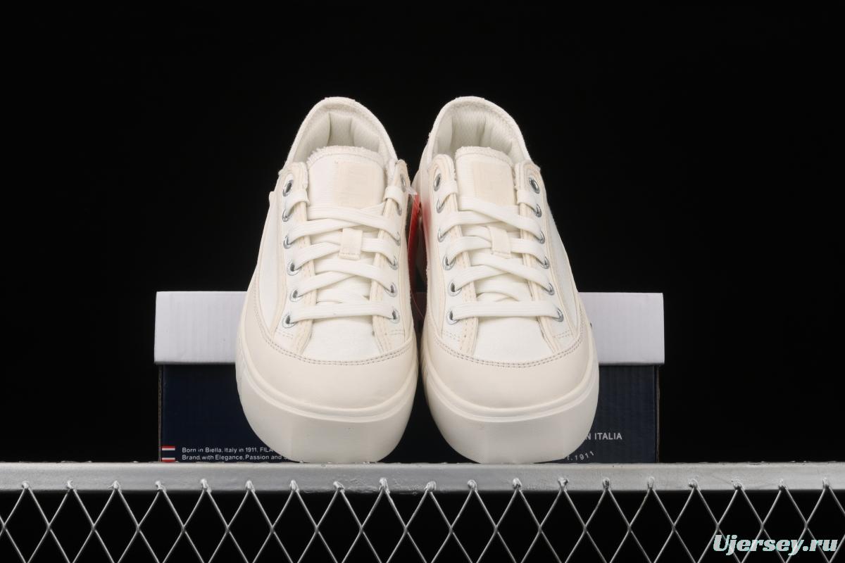 FILA 2021 new thick bottom biscuit small white shoes F12W124342FGA