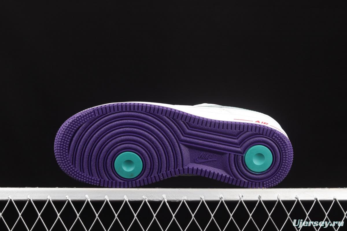 NIKE Air Force 1y07 Low mandarin duck dazzling color thread hook low top casual board shoes CW6015-100