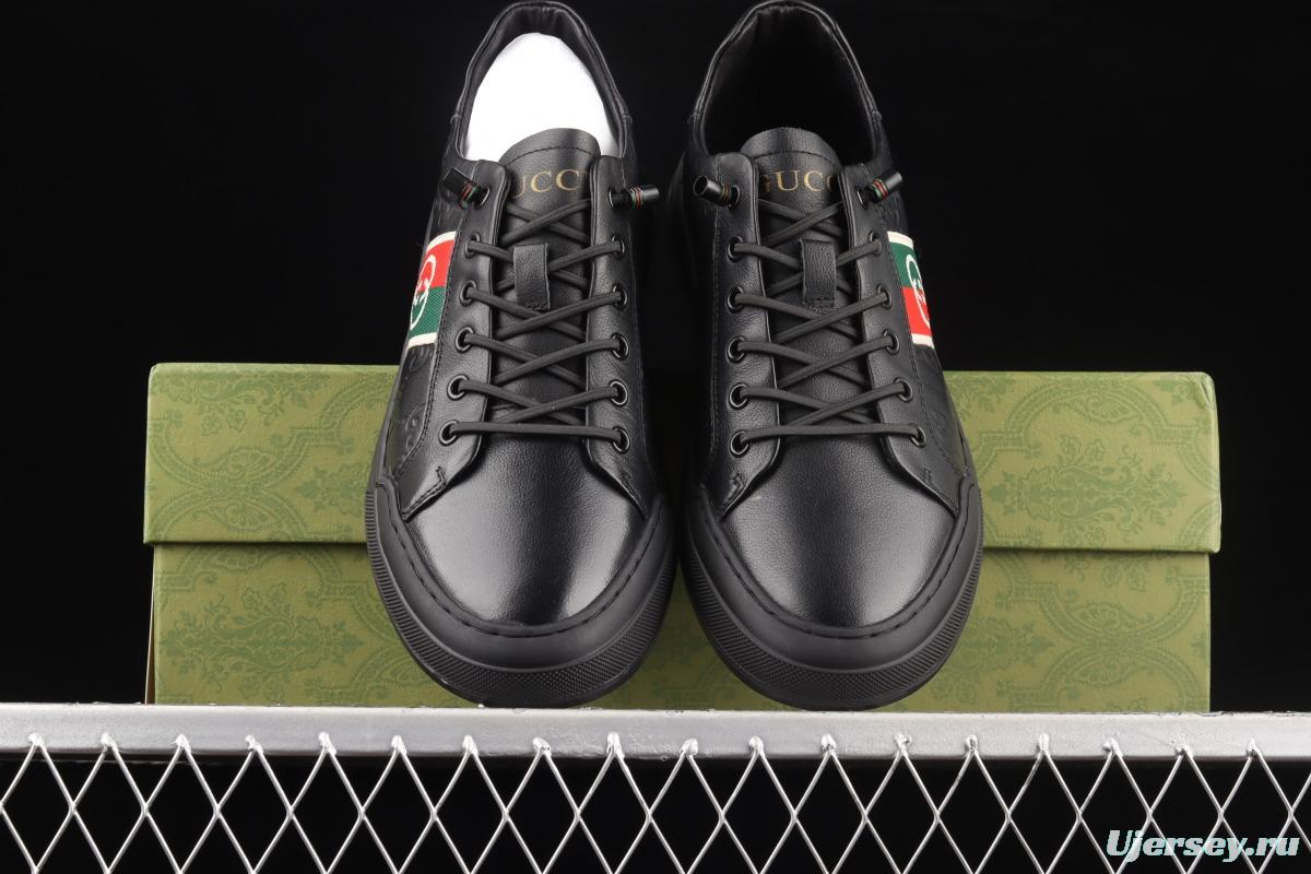 Gucci Screener GG High-Top Sneaker double G embossed leisure shoes series leisure board shoes 02JPO60166