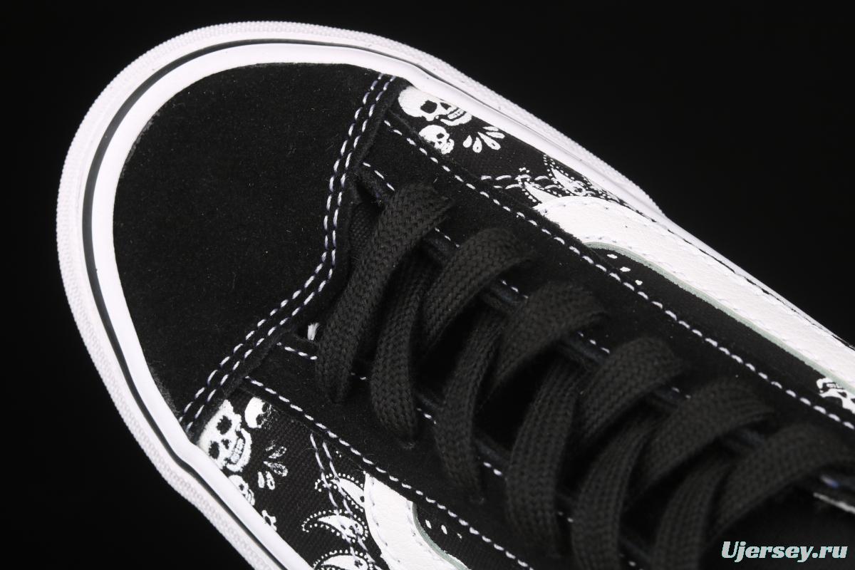 Vans Style 36 million skull print low side vulcanized canvas casual shoes VN0A4BVEN8K black skull