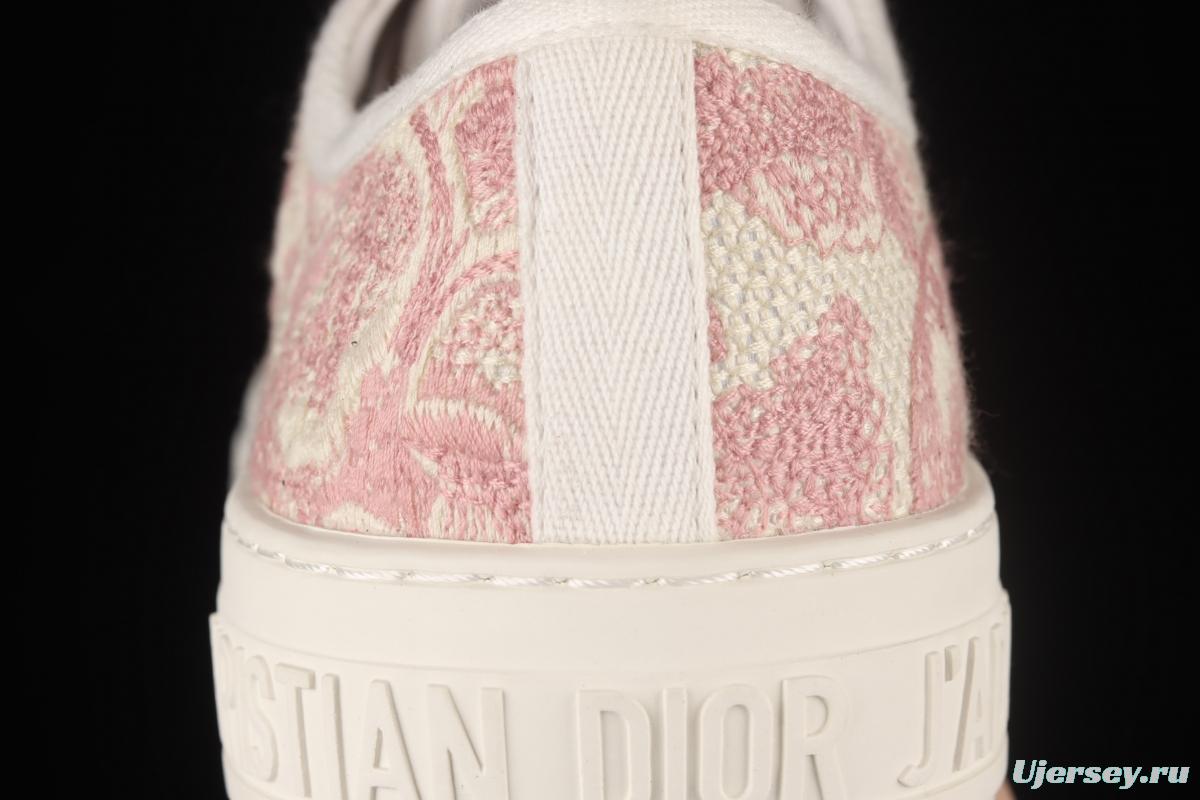 Dior Walk'n Dior 21s embroidery series 3D canvas low upper shoes KCK211BWES19R