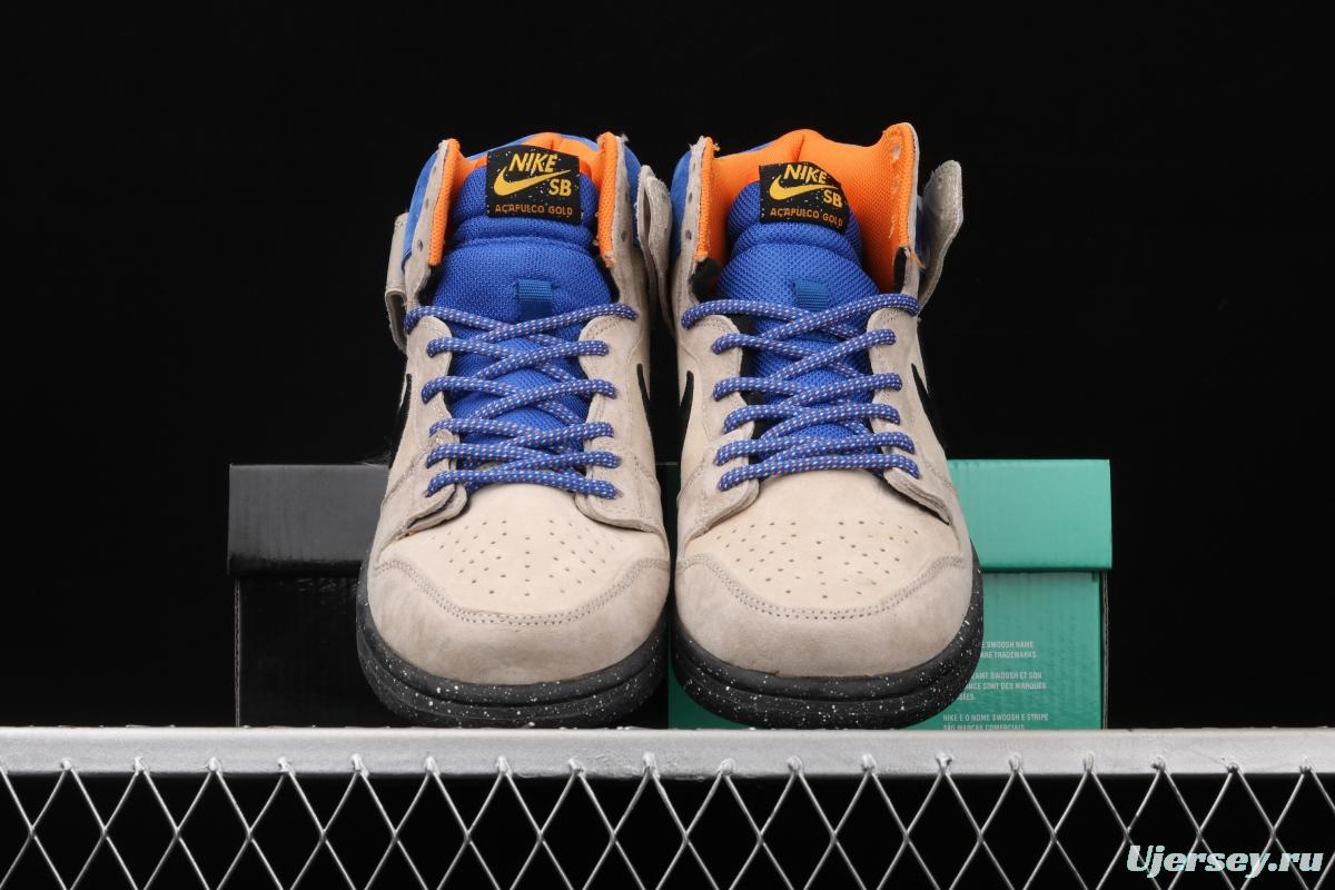 Acapulco Gold x NIKE DUNK SB High 2014 joint style reengraved high top skateboard shoes 313171-207,