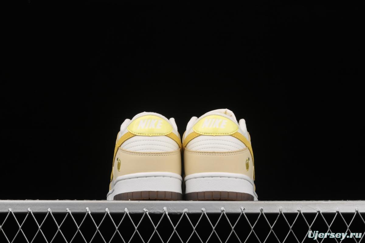 NIKE SB DUNK Low dunk series lemon yellow color matching low-side leisure sports skateboard shoes DJ6902-700