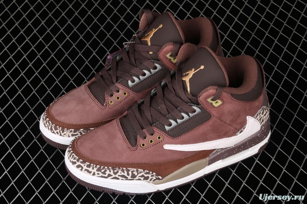 Air Jordan 3 SE Denim AJ3 Joe 3 barbed khaki brown basketball shoes 626988-018