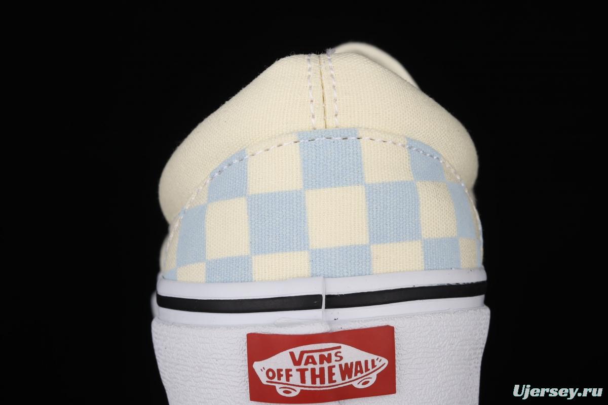 Vans Checkerboard Classic Slip-on White and Blue Chess Lattice low-top Leisure Board shoes VN000EYEBWW