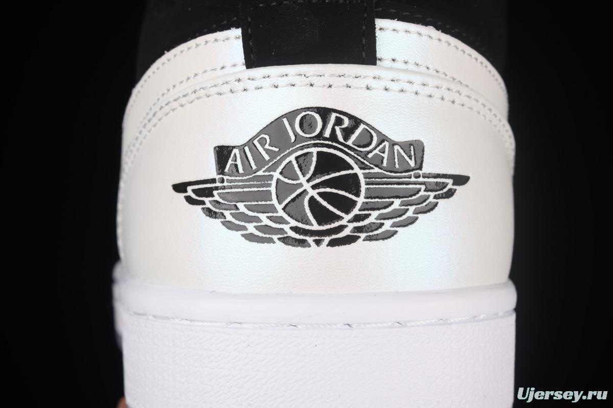 Air Jordan 1 black and white laser low side retro culture basketball shoes DH6931-001