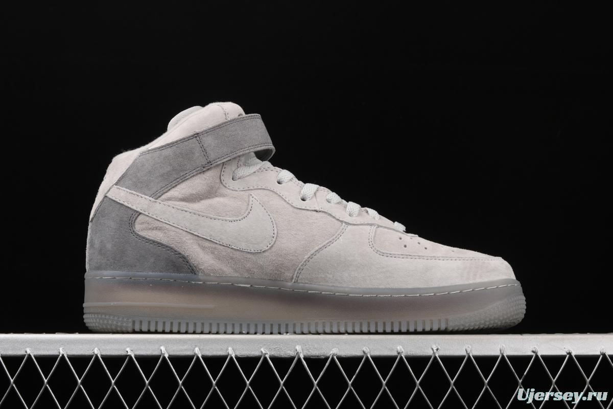 Reigning Champ x NIKE Air Force 1x 07 Mid defending champion 3M reflective sports leisure board shoes 807618-200