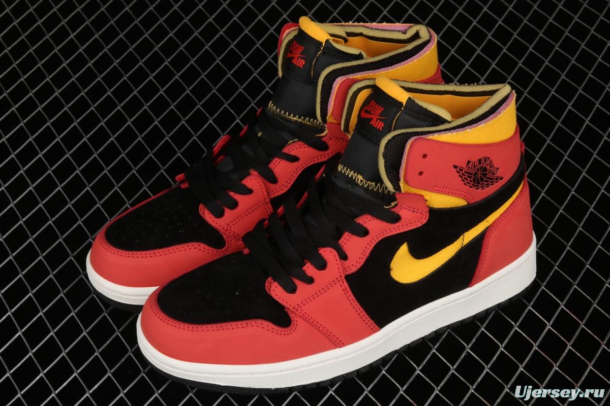 Air Jordan 1 Zoom CMFT AJ Black, Red, Yellow, CT0978-006