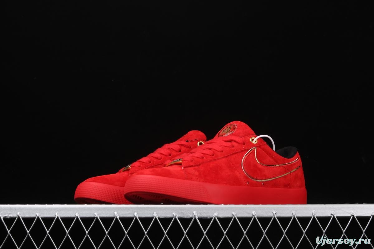 NIKE SB Blazer OG QS Trail Blazers Limited Edition Chinese Red Mouse New year Edition send blessings and money low-top board shoes leisure board shoes CJ7049-818