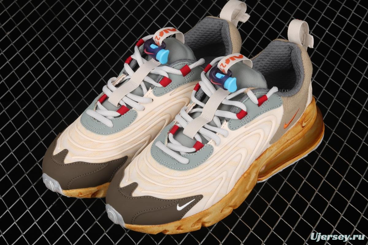 Travis Scott x NIKE Air Max 270React TS co-branded half-palm air cushion running shoes CT2864-200