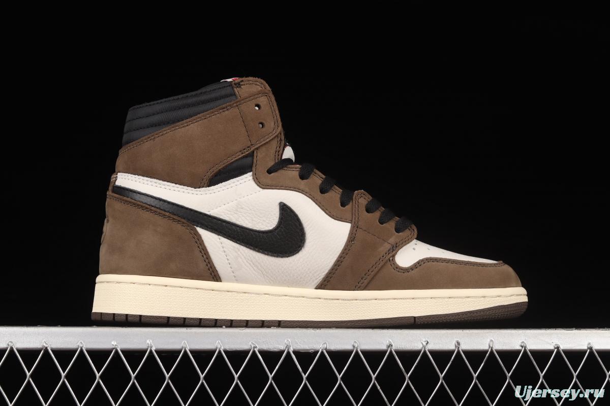 Travis Scott x Air Jordan 1 High OG backhook limited edition CD4487-100s