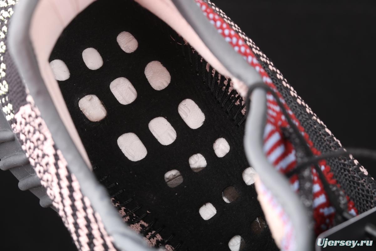 Adidas Yeezy Boost 350 V2 Yecheil FW5190 Darth Coconut 350 second generation hollowed-out splicing colorful angel color BASF popcorn