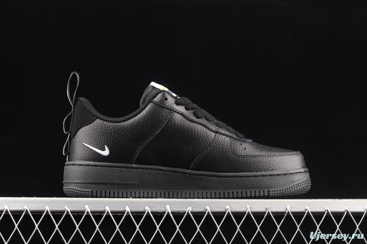 NIKE Air Force 1 Low black and white simple edition OW letter low top casual board shoes AJ7747-001