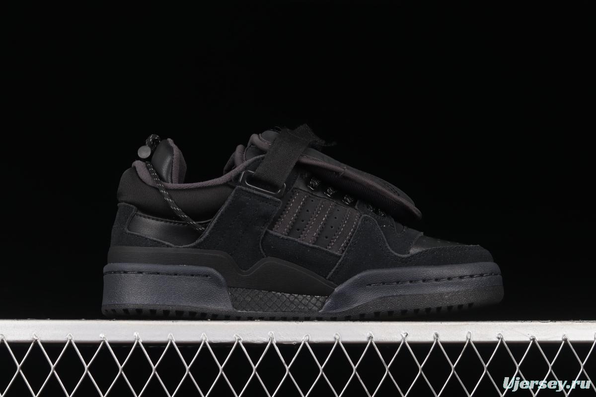 Adidas BAdidas Bunny Forum 84 Low GW5021 black rabbit Velcro popular single classic vintage basketball shoes
