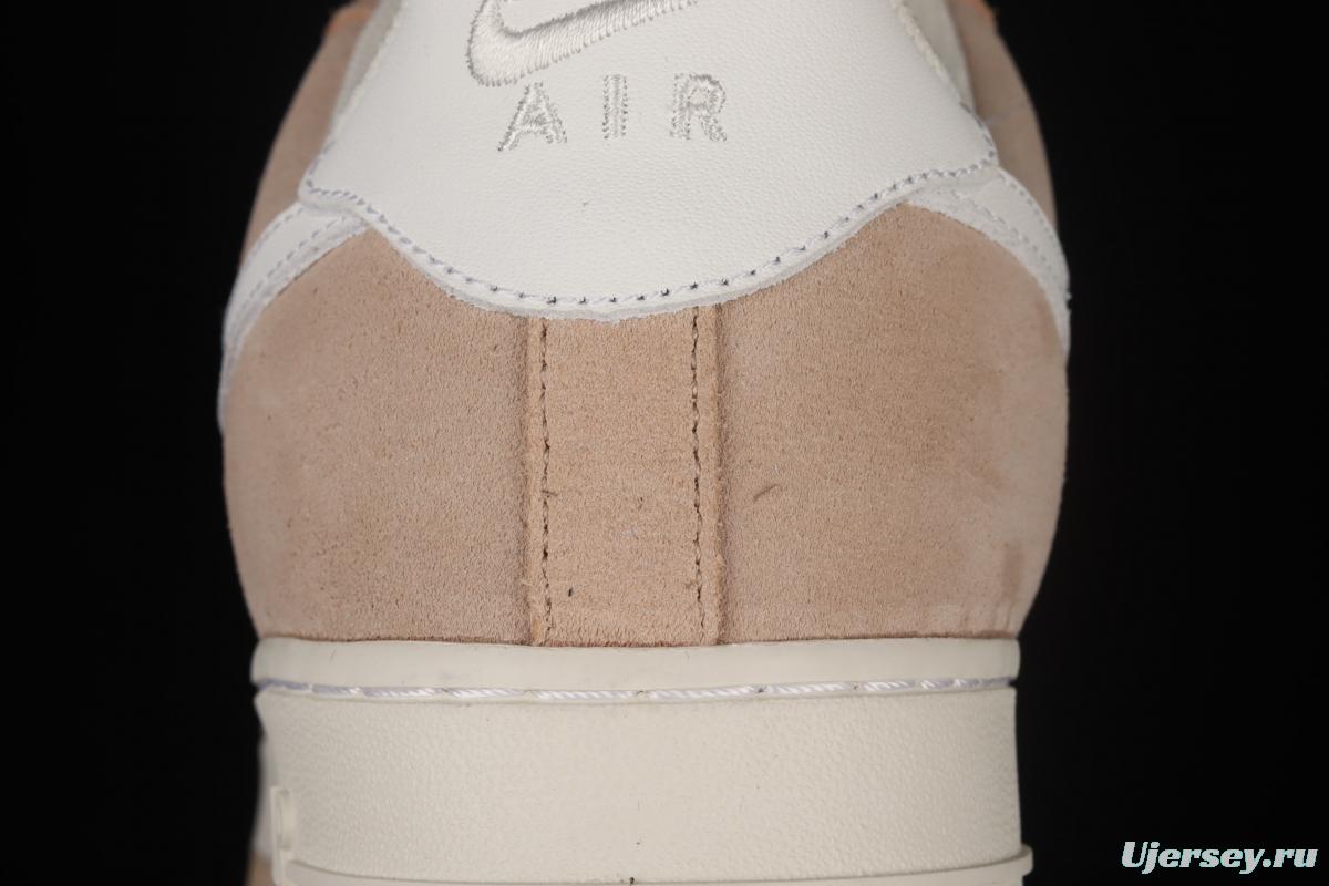 NIKE Air Force 1y07 white brown wheat low-top casual board shoes LZ6699-522