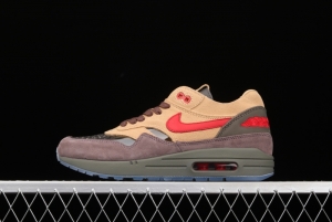 Clot x NIKE Air Max 1 Tea Leaf Brown joint style retro casual running shoes DD1870-200