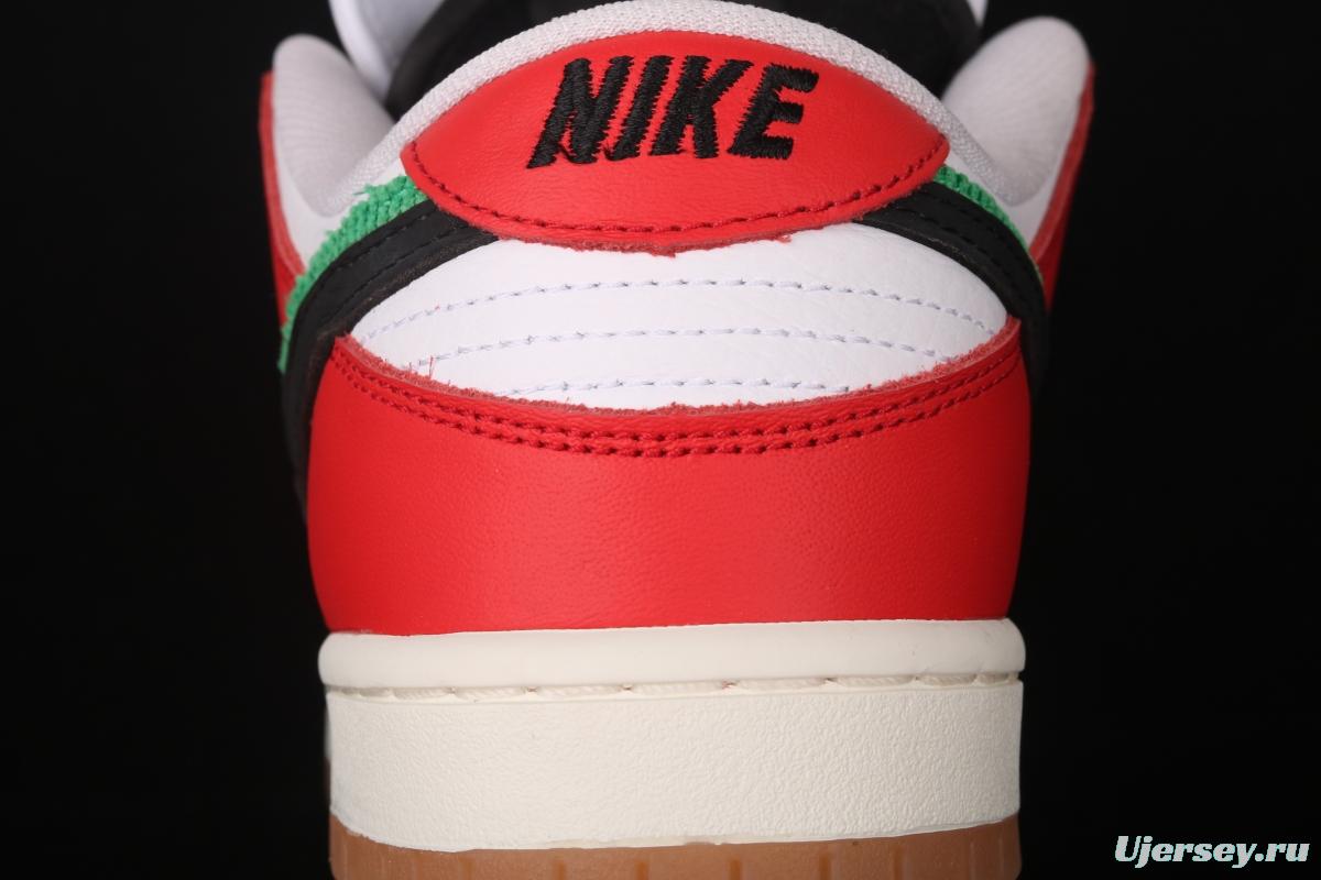 Frame Skate x NIKE SB DUNK Low Habibi white and red double hook dunk series retro low side leisure sports skateboard shoes CT2550-600