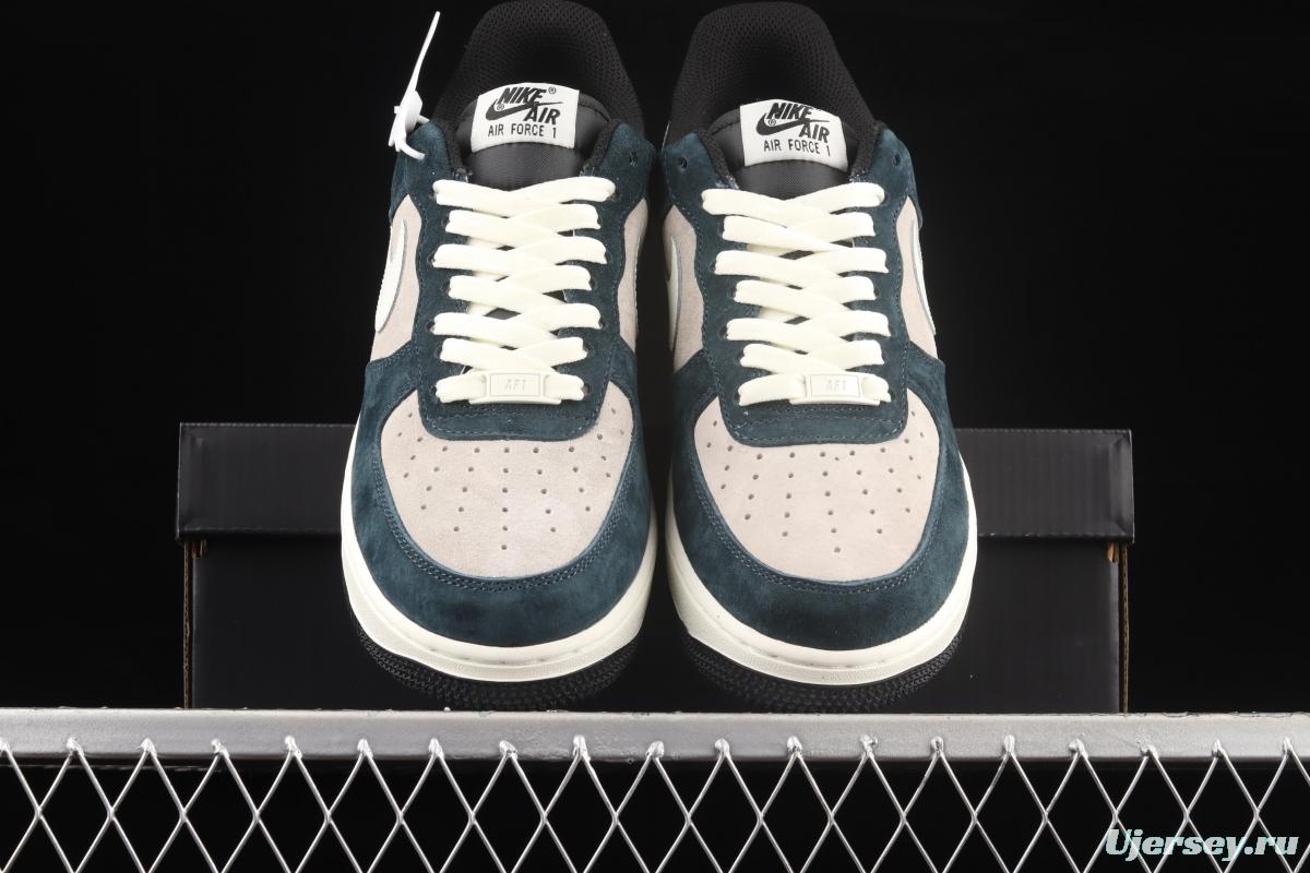 NIKE Air Force 1' 07 Low gray-white and green suede low-top casual board shoes NT9955-318