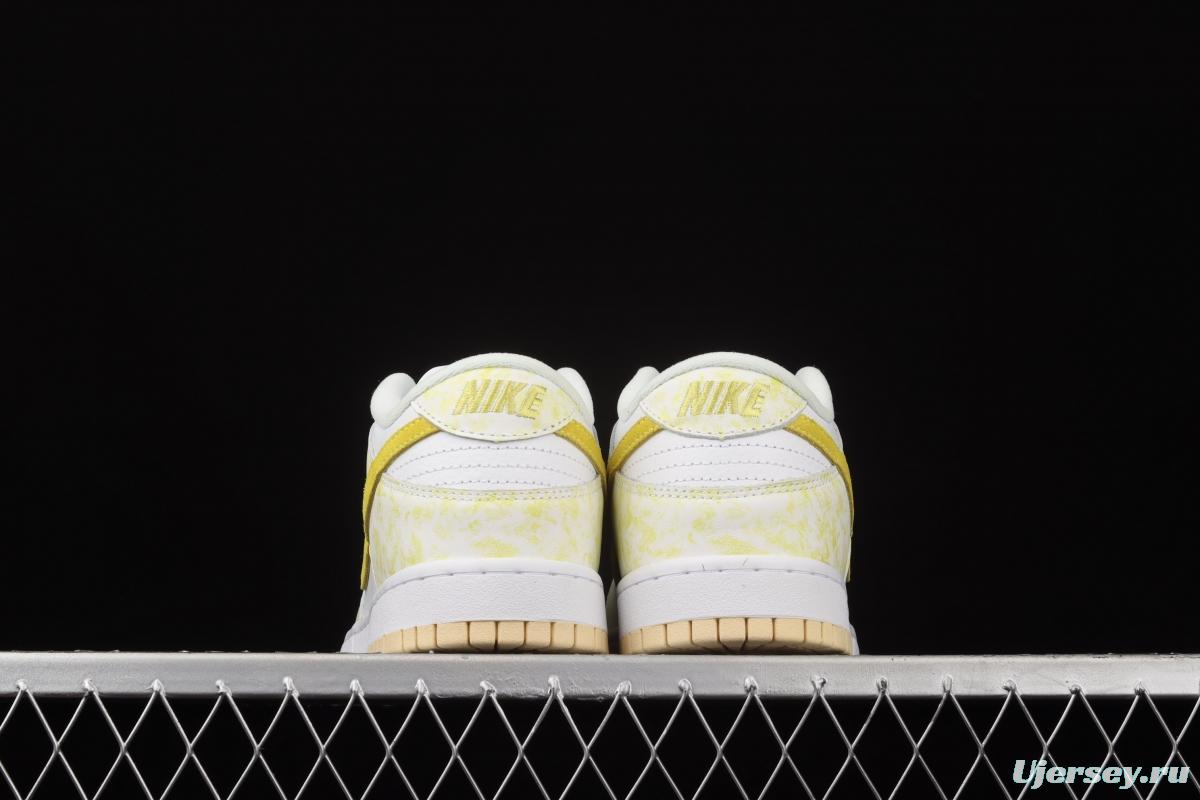 NIKE SB DUNK Low Prm yellow and white color SB buckle rebound fashion leisure board shoes DM9467-700