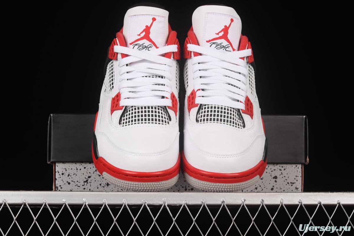 Air Jordan 4 Retro Fire Red White Red Flame Red Basketball shoes DC7770-160