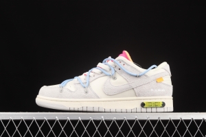 OFF-White x NIKE DUNK Low 12 of 50 OW suede SB buckle rebound fashion casual board shoes DJ0950-113