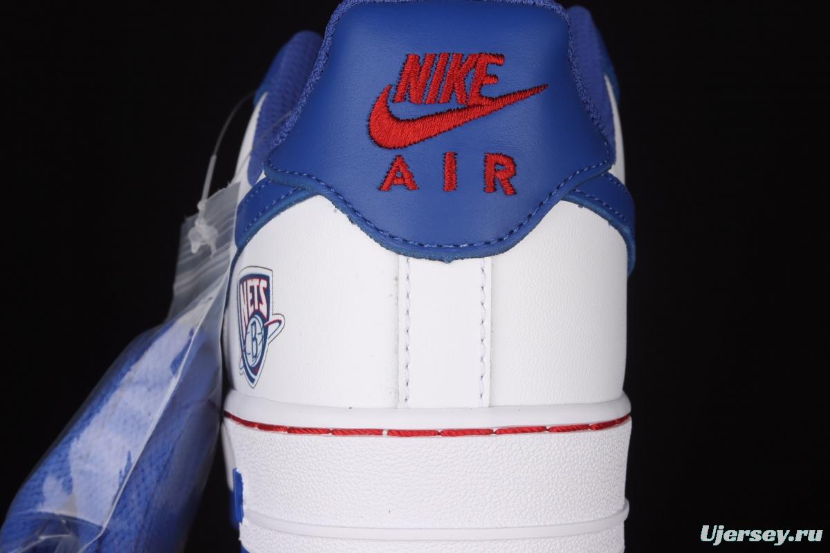 NIKE Air Force 1y07 Brooklyn Nets Brandy color matching low-top sports leisure board shoes 315122-141,
