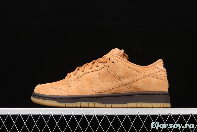 NIKE SB DUNK Low Pro wheat color deciduous yellow low-side sports skateboard shoes BQ6817-204