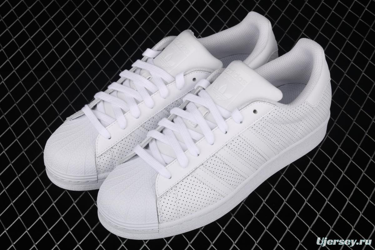 Adidas Superstar FV3445 shell head 50th anniversary limited all-white punching sports leisure board shoes