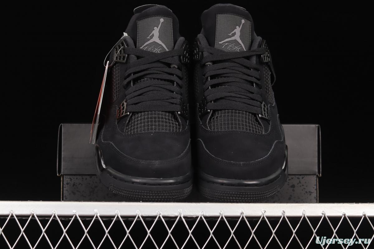 Air Jordan 4 Retro Black Cat black cat head frosted CU1110-010
