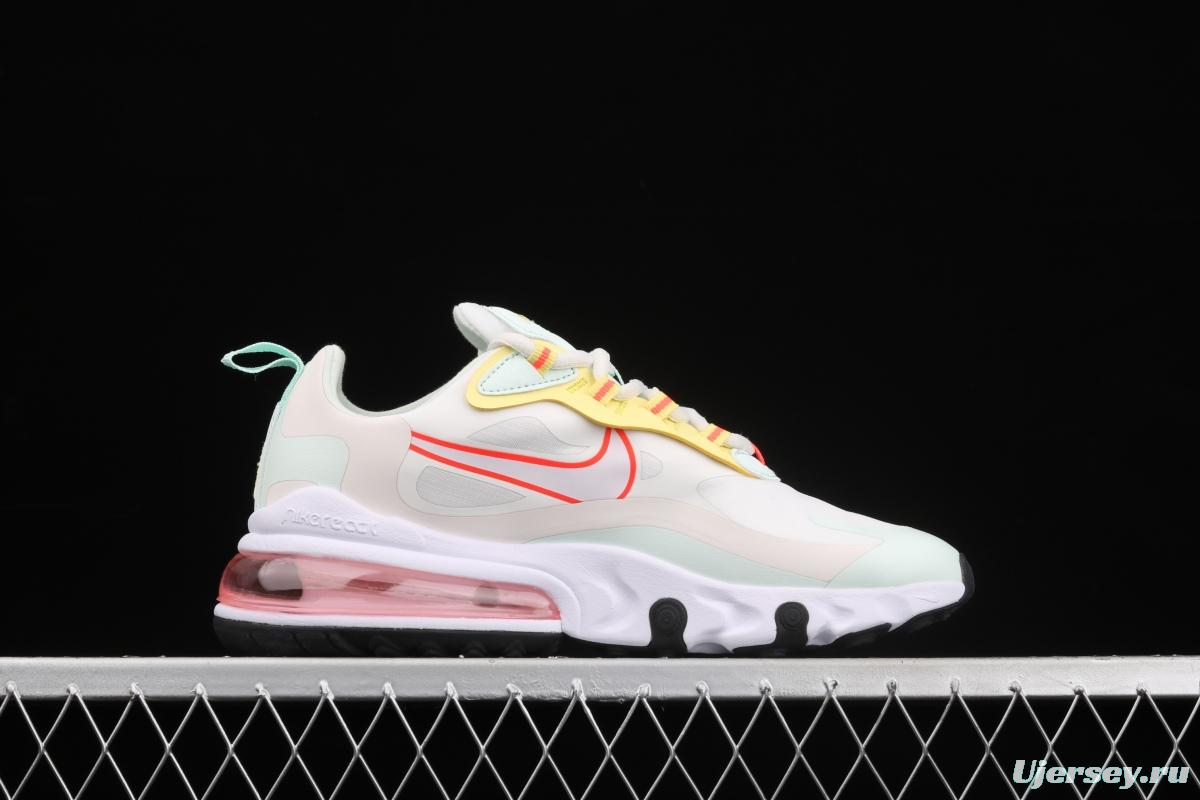 NIKE Air Max 270React new high frequency mesh hollowed-out half-palm air cushion running shoes CV8818-102