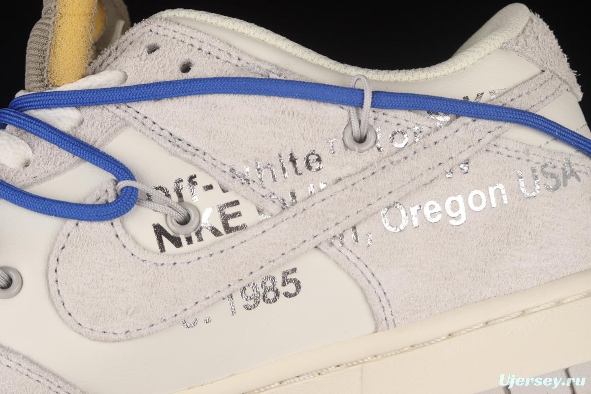 OFF-White x NIKE DUNK Low OW suede SB buckle rebound fashion casual board shoes DJ0950-104