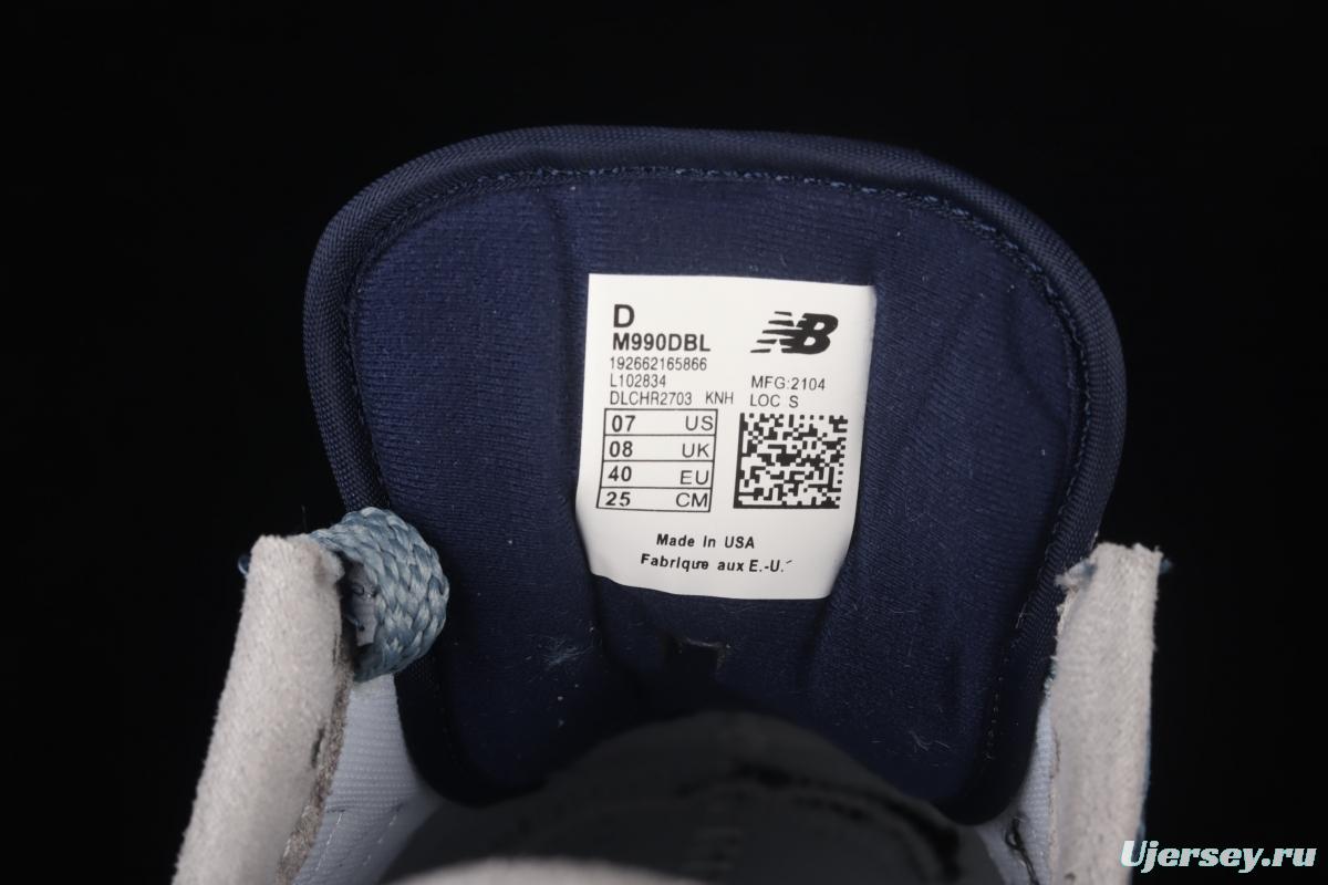 New Balance NB990 series of high-end American retro leisure running shoes M990DBL