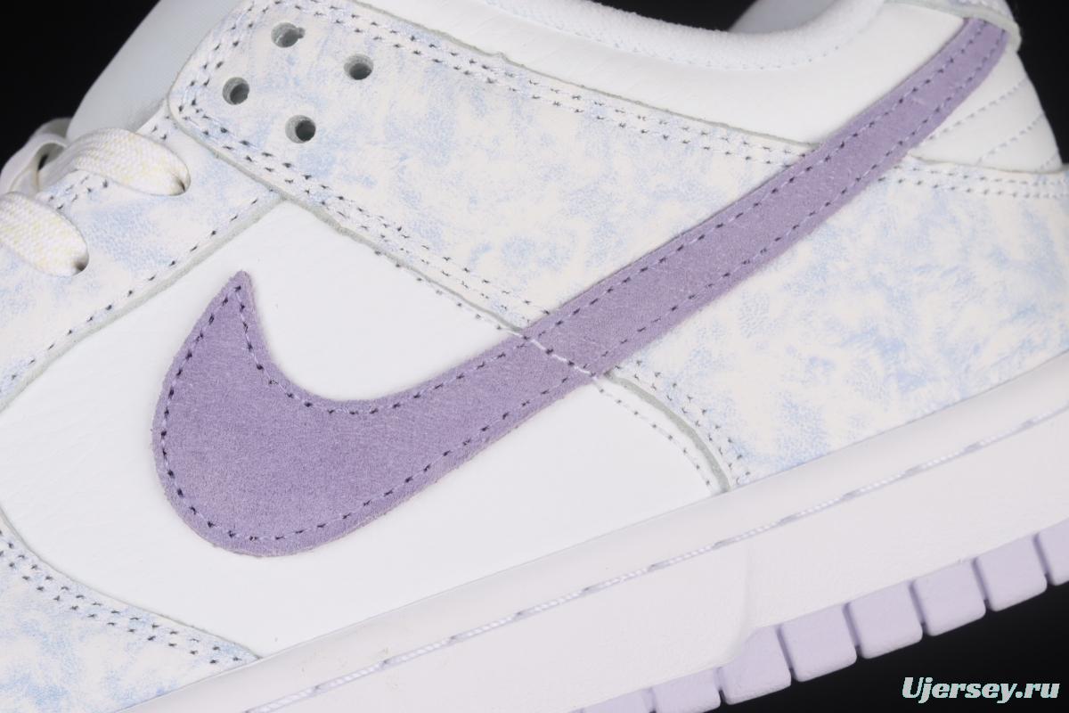 NIKE SB DUNK Low Prm white light purple color SB buckle rebound fashion leisure board shoes DM9467-500