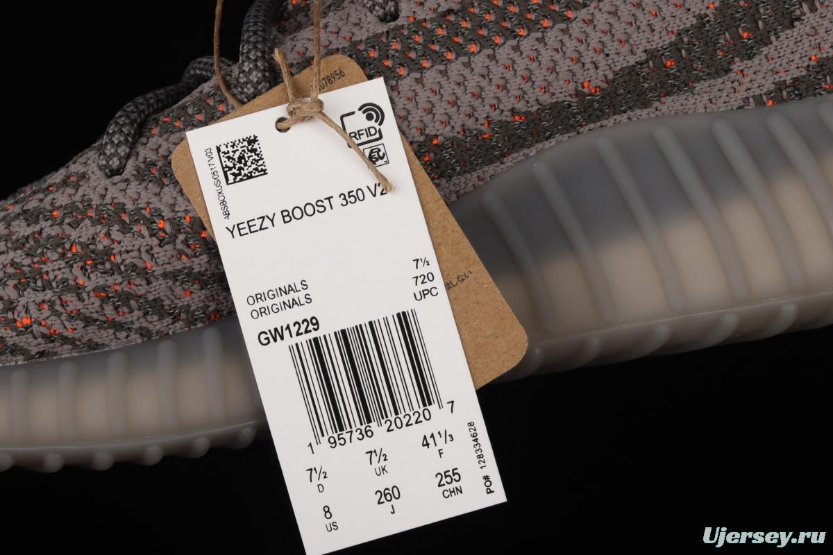 Adidas Yeezy 350 Boost V2 GW1229 Darth Coconut 350 second generation gray orange star BASF Boost original