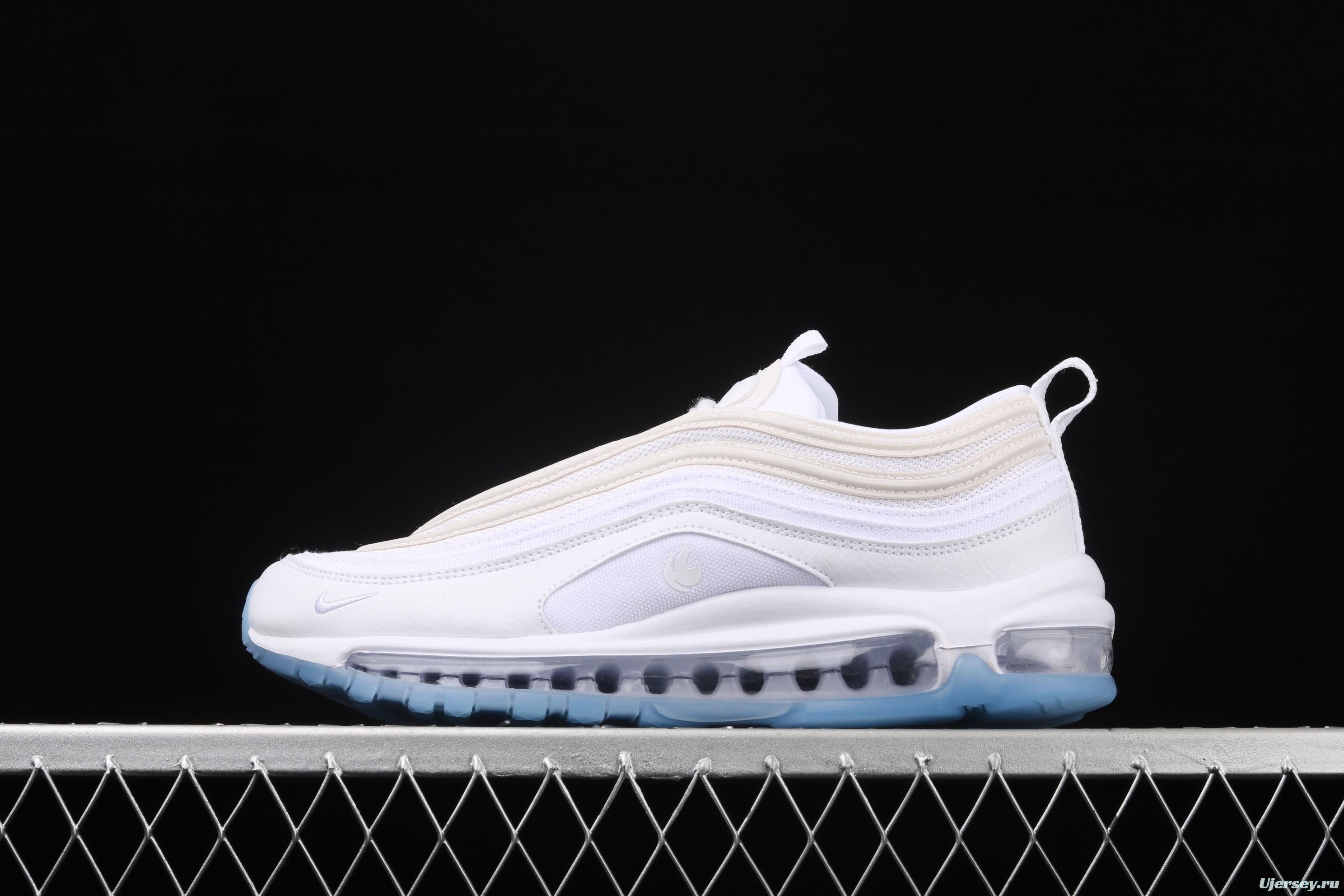 NIKE Air Max 97 White Lce QS pure white bullet air cushion running shoes CT4526-100