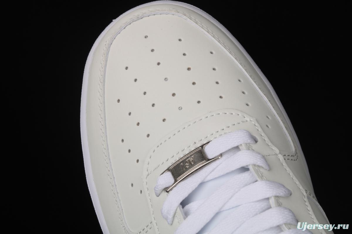 NIKE Air Force 1 Reflective Pearl White 3M reflective low-top casual board shoes DC2062-100