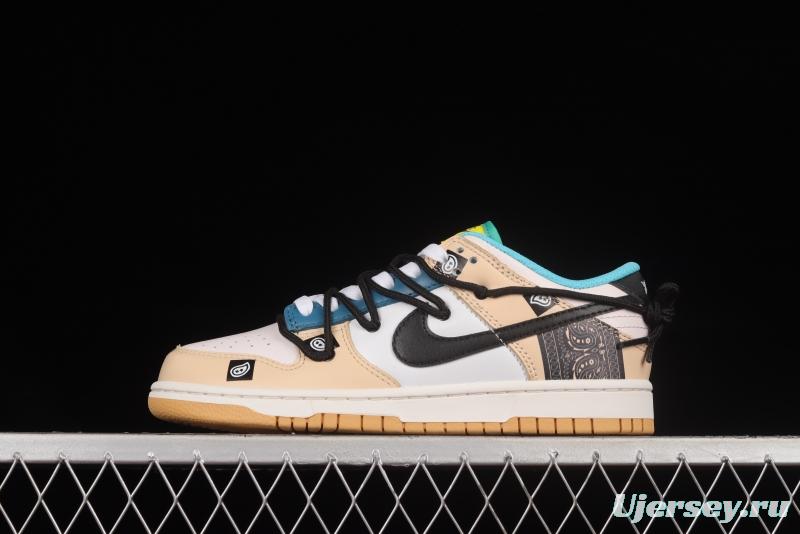 NIKE DUNK Low SE Free .99 Cashew Flower SB Buckle Shredded Backboard Fashion Casual Sneakers DH0952-100