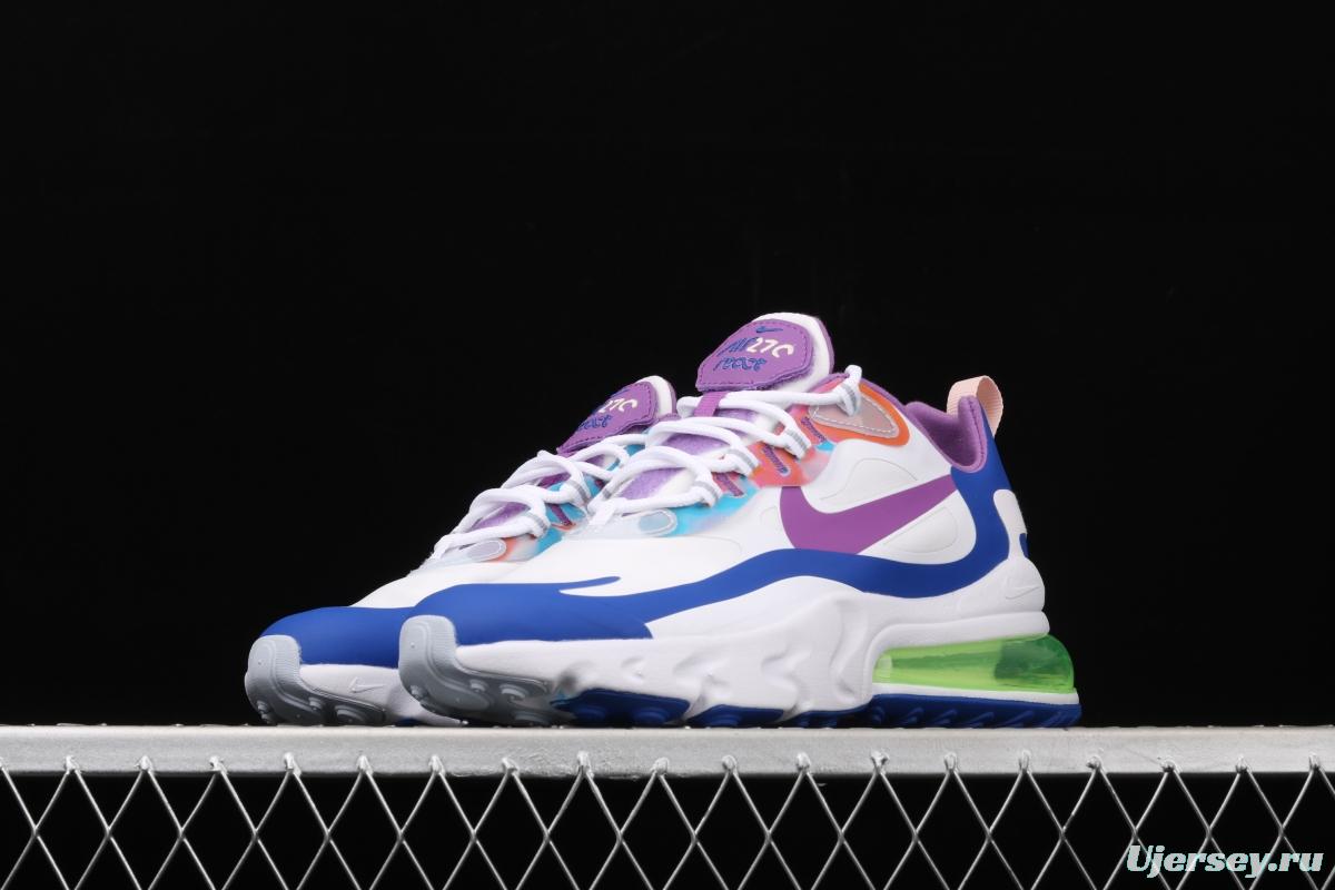 NIKE Air Max 270React new high-frequency mesh function half-palm air cushion running shoes CW0630-100