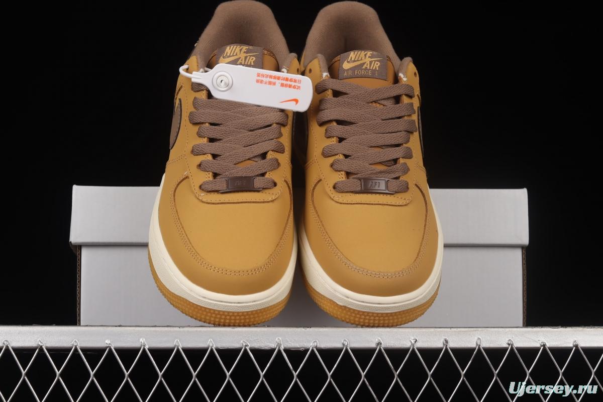 NIKE Air Force 1o07 Low wheat low-top casual board shoes 309652-721