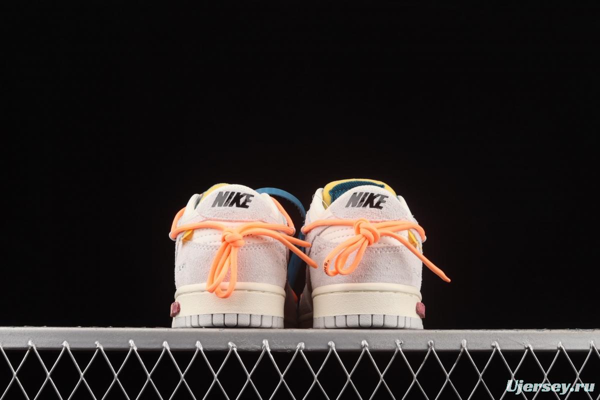 OFF-White x NIKE DUNK Low OW suede SB buckle rebound fashion casual board shoes DJ0950-119