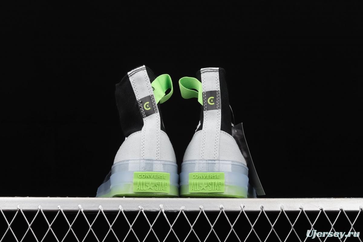 Converse Chuck Taylor All Star CX neutral crystal jelly soles green impact color canvas high upper shoes 170834C