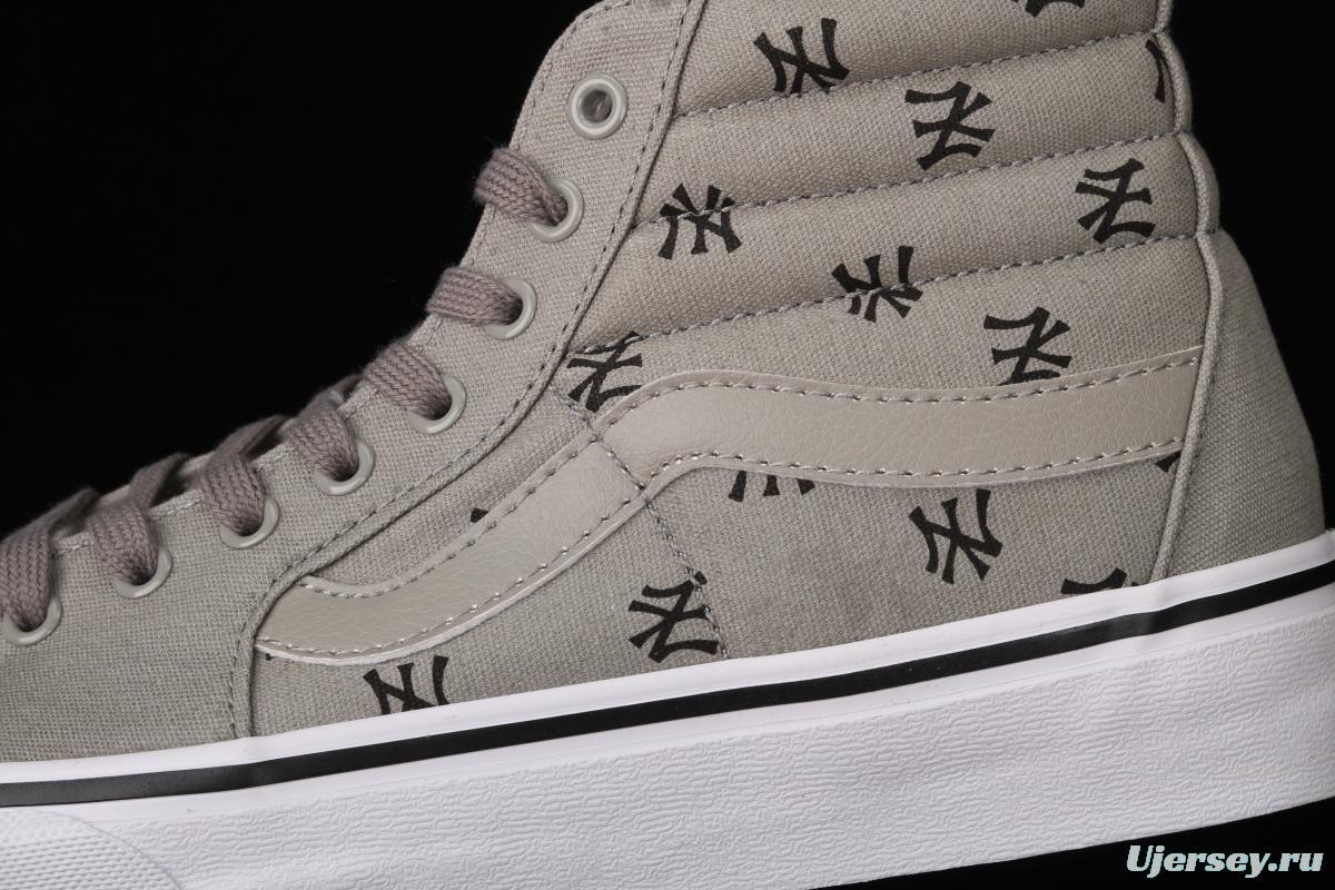 Vans Sk8-Hi Vlt Lx YaNIKEes Yankees co-branded high-top casual canvas shoes VN0A4CS5W43