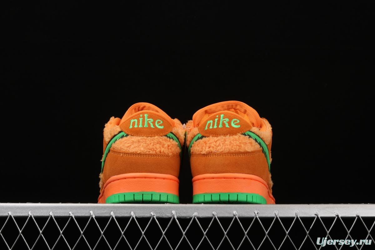 Grateful DeAdidas x NIKE SB DUNK Low Yellow Bear joint style yellow and green bear sports skateboard shoes CJ5378-800